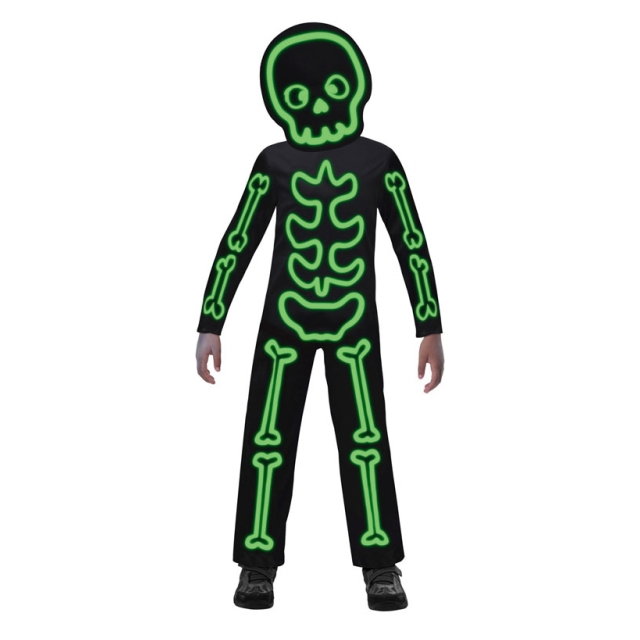 Neon Skeleton f. Kids GID 4-6 J