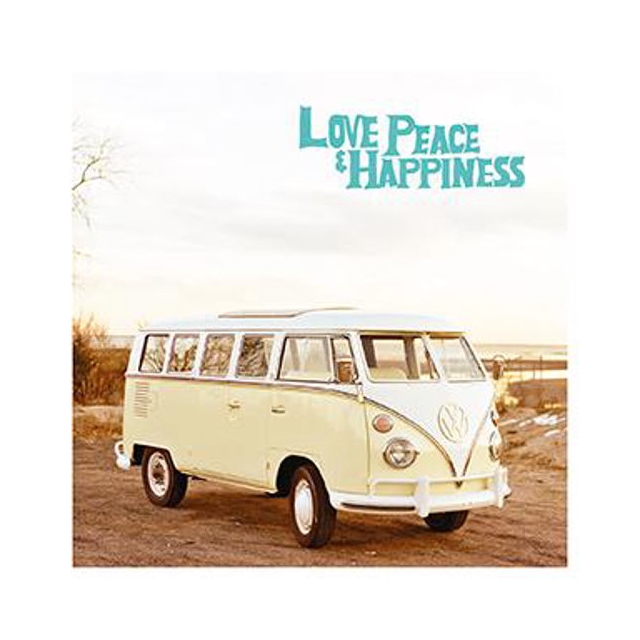 Love, peace & happiness Postkarte