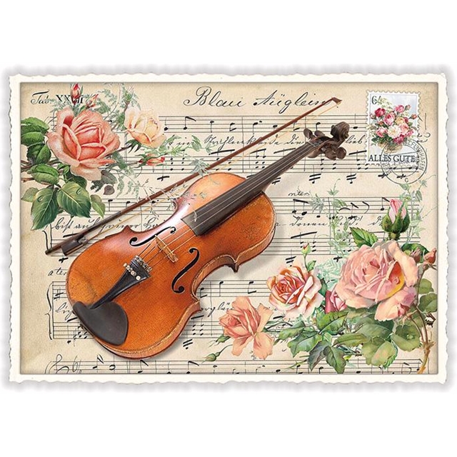 Violine Postkarte