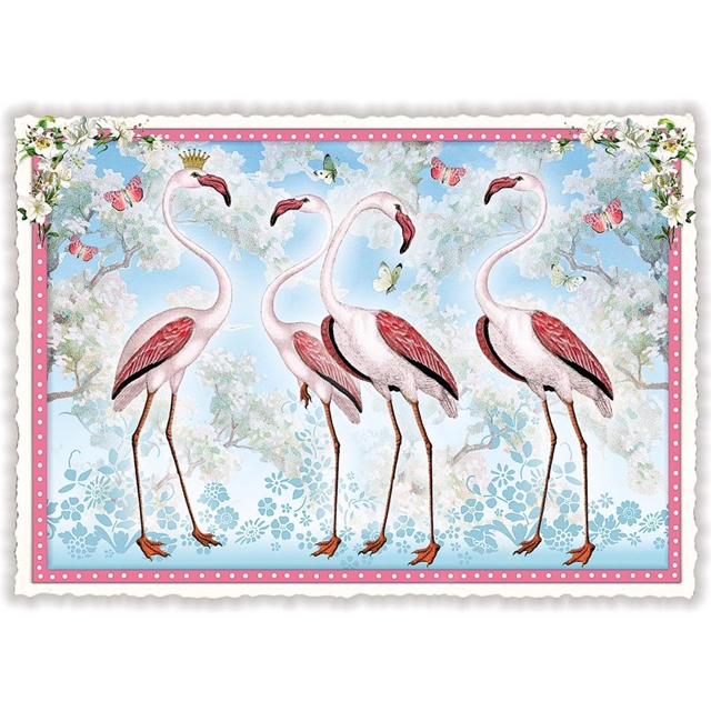 Flamingos Postkarte