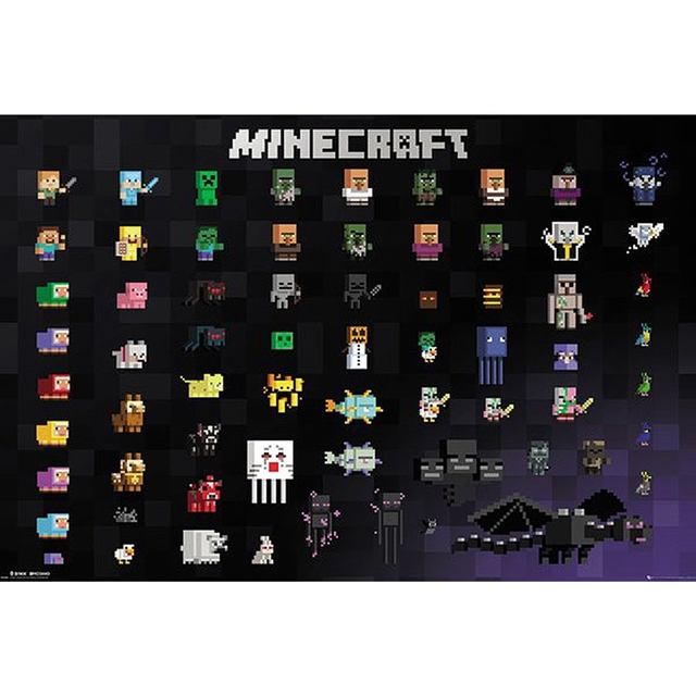 Minecraft Pixel Sprites Poster