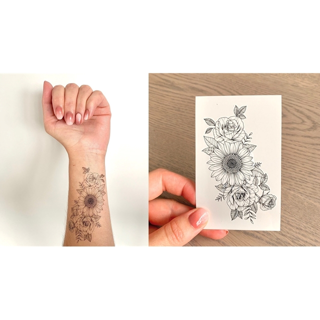Florale Sonnenblume Tattoo