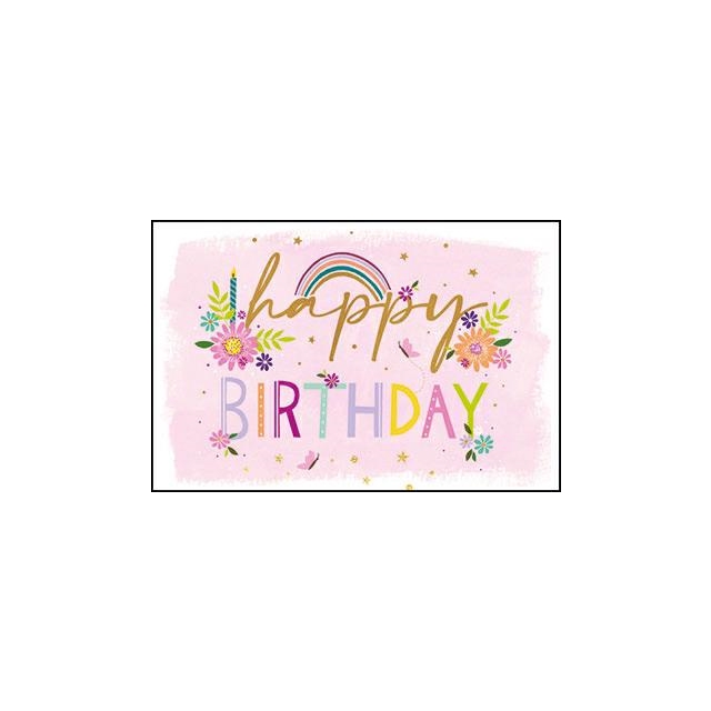 Happy Birthday Mini Doppelkarte
