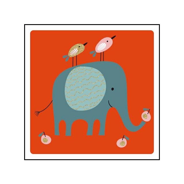 Elefant Doppelkarte
