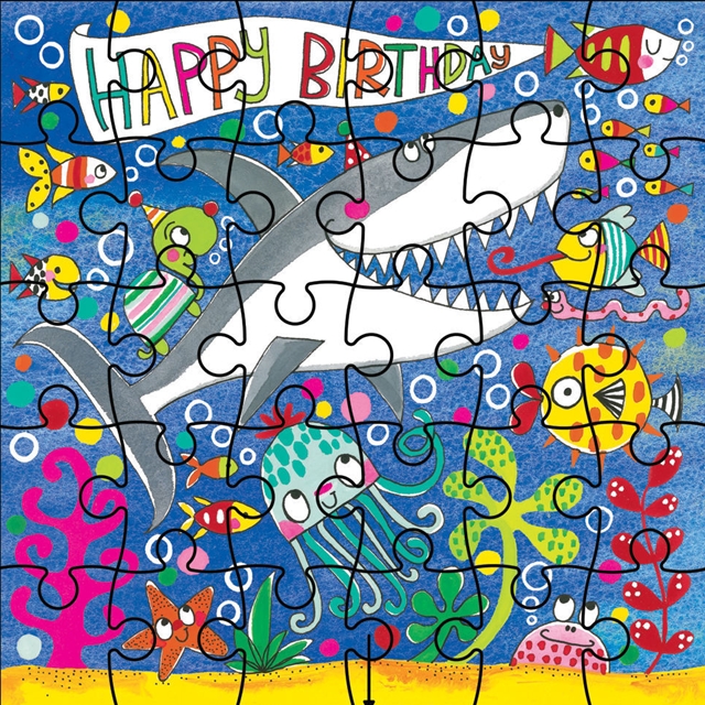 Puzzlekarte - HB Shark Sea Scene