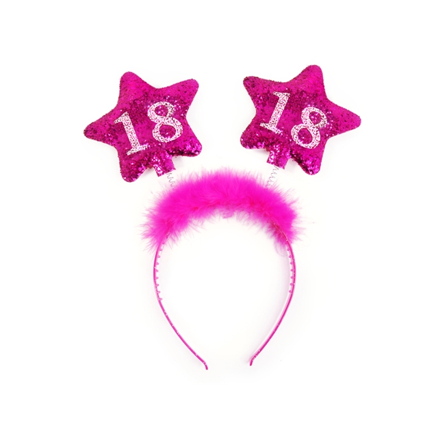 Stirnband mit Sternen 18, rosa