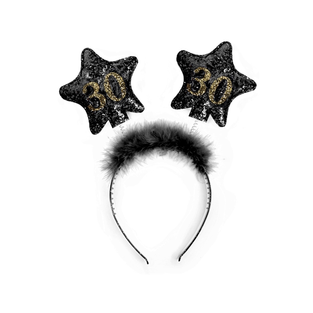 Stirnband mit Sternen 30, schwarz