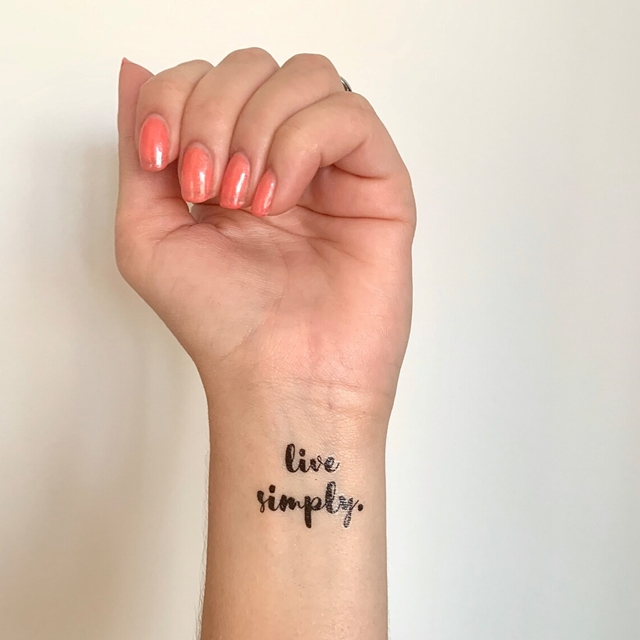 Live simply Tattoo