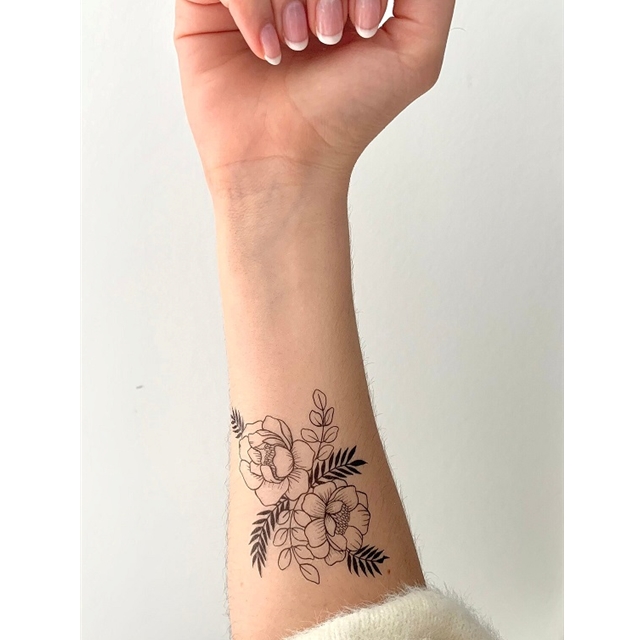 Floral H Tattoo