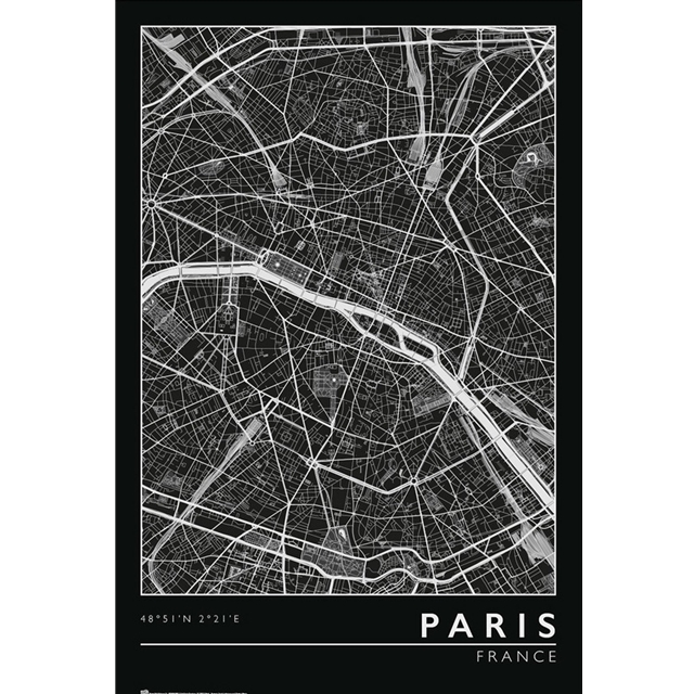 City Map - Paris Poster