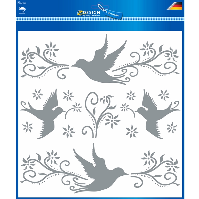 Fensterwarnvögel Deko Folie Stickers