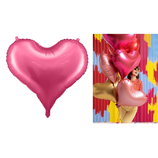 Folienluftballon Herz, rosa, 75 cm