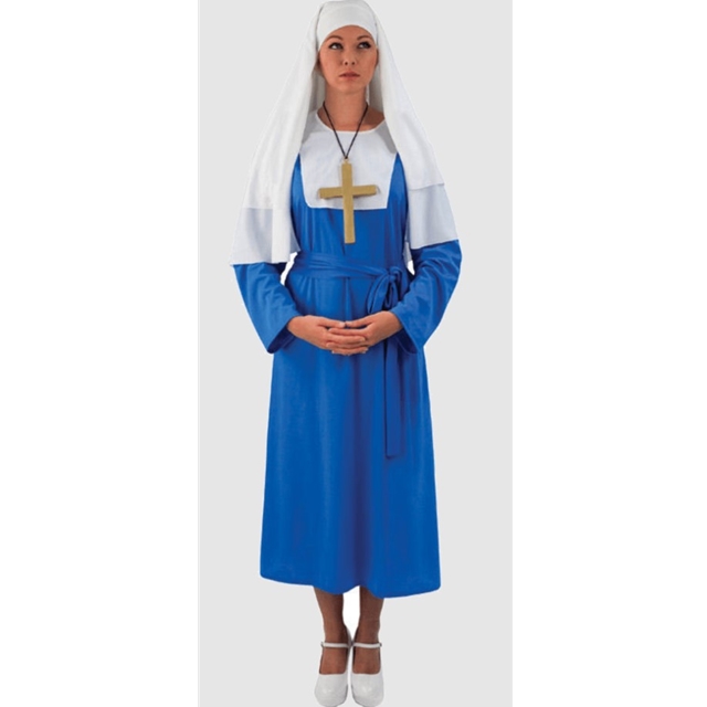 Nonne blau Kostüm