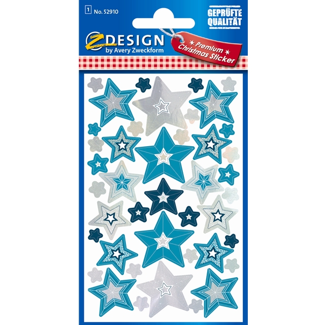 Sterne silberprägung Papier Stickers