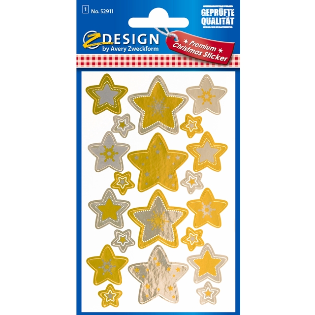 Sterne goldprägung Papier Stickers