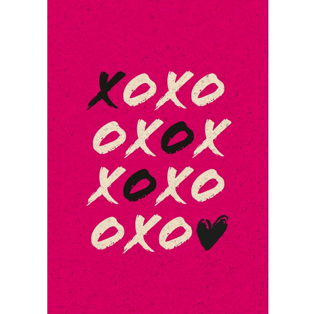 XOXO - Fresh & Trendy Graspapier-Doppelkarte