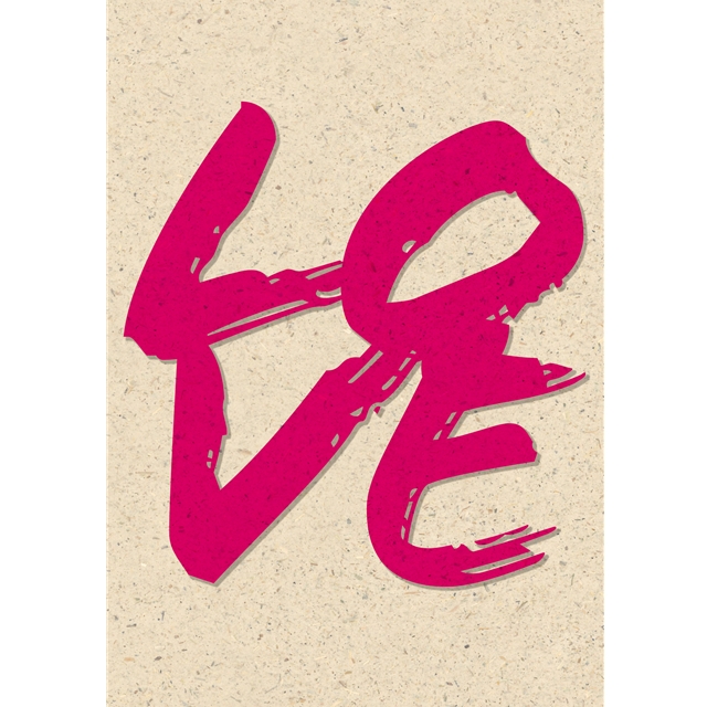 LOVE - Fresh & Trendy Graspapier-Doppelkarte