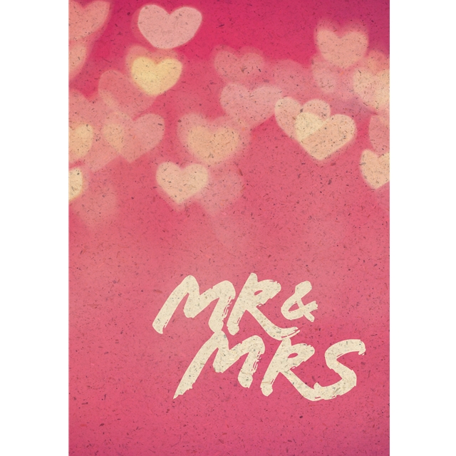 Mr und Mrs - Fresh & Trendy Graspapier-Doppelkarte