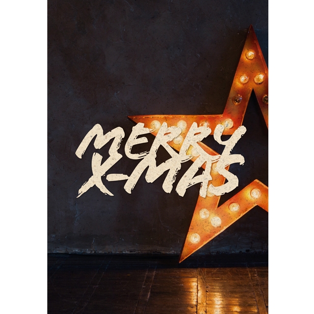 Merry x-mas - Fresh & Trendy Graspapier-Doppelkarte