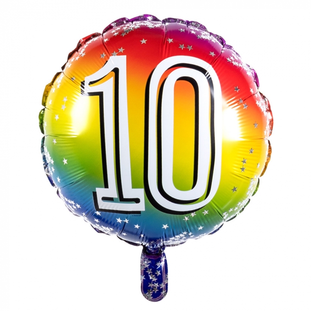 10. Geburtstag Regebogen Folienballon
