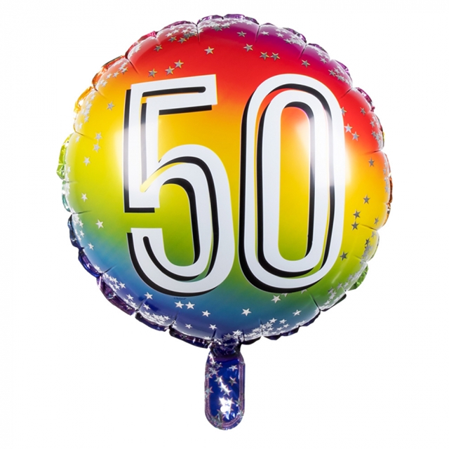 50. Geburtstag Regebogen Folienballon