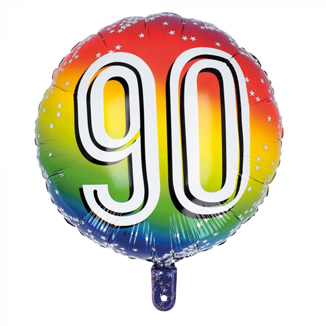 90. Geburtstag Regebogen Folienballon