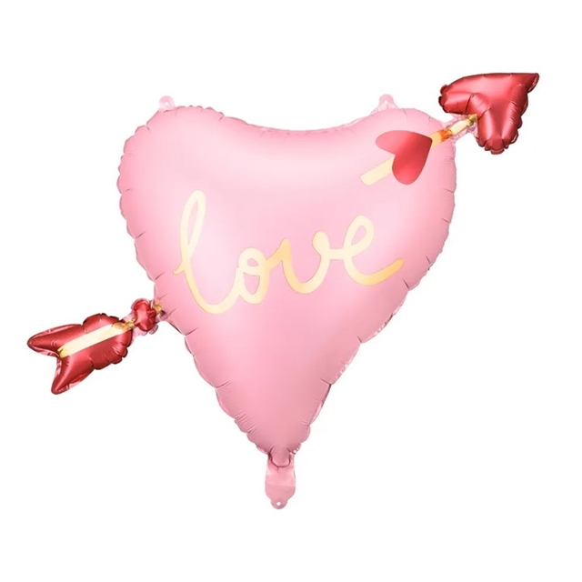 Herz mit Pfeil Folienballon