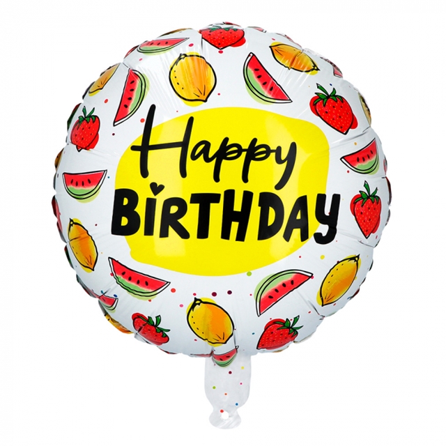 Früchte Happy Birthday Folienballon