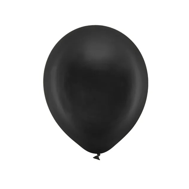 Ballon metallic, schwarz 23cm