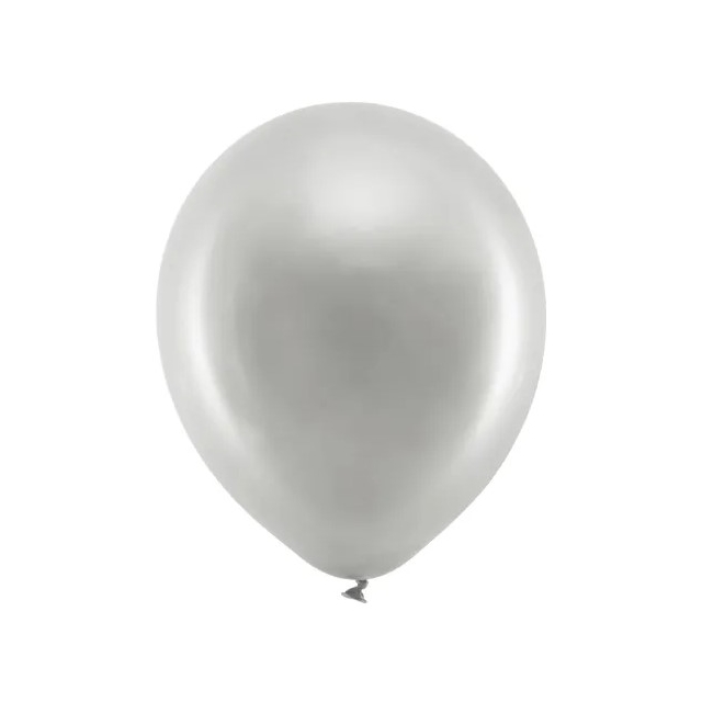 Ballon metallic, silber 23cm