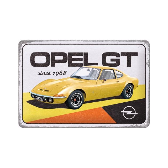 Opel GT since 1968 20x30cm Blechschild