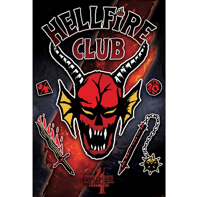 Stranger Things 4 Poster - Hellfire Club Emblem