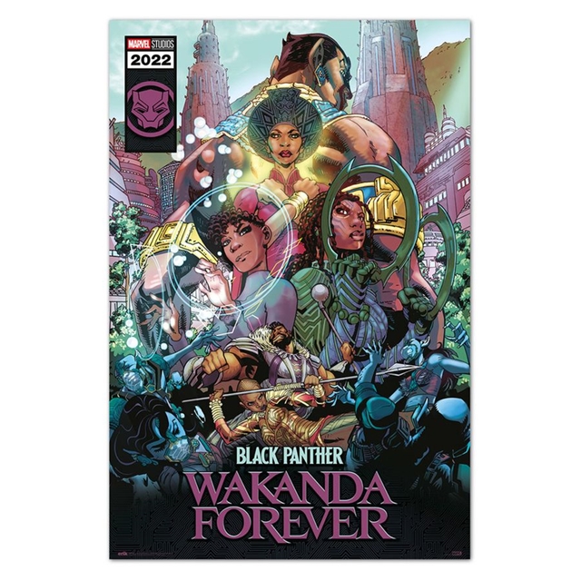 Marvel Poster Black Panther Wakanda Forever Comic
