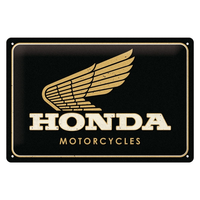 Honda MC - Motorcycles Gold Blechschild