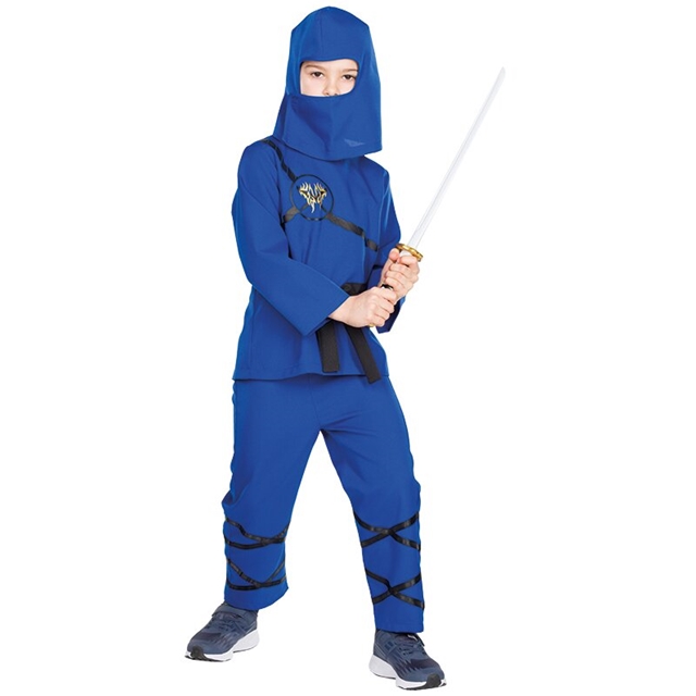 Ninja blau Kostüm
