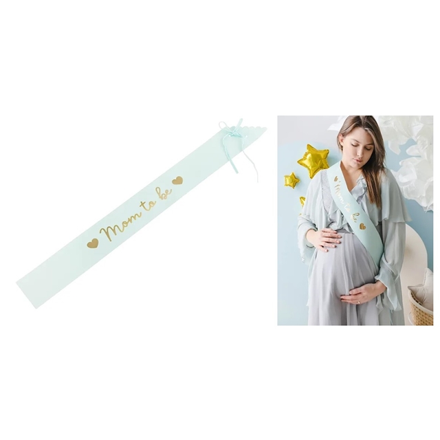 Schärpe Mom to be, light tiffany blue
