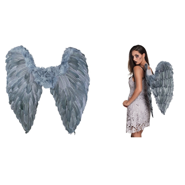 Fallen Angel Engel grau Flügel