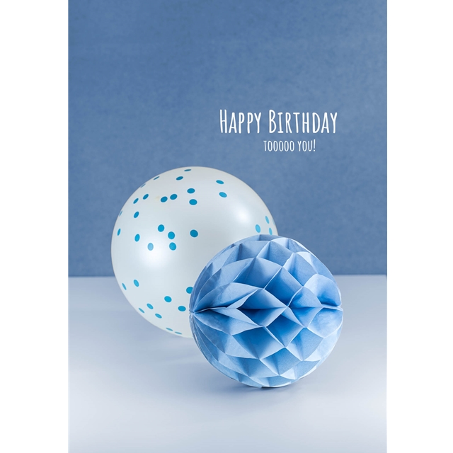 Happy Birthday Ballon Doppelkarte