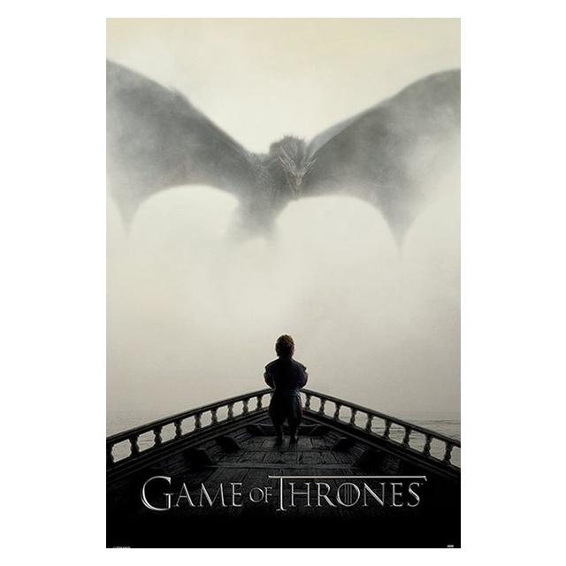 Game of Thrones Poster A Lion & A Dragon