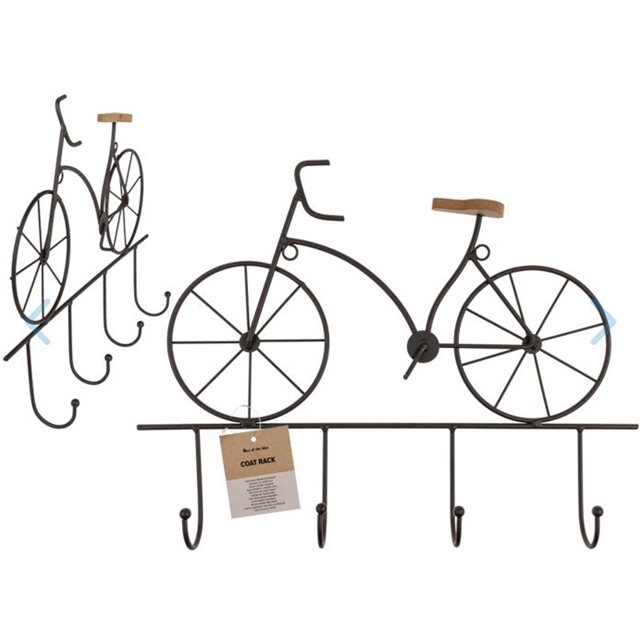 Fahrrad  Metall Garderobe mit 4 Haken