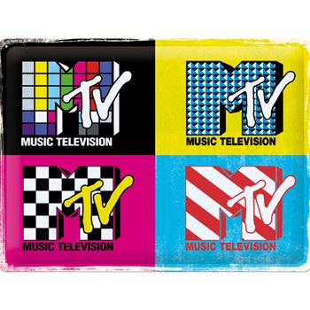 MTV - Logo Pop Art 30 x 40 cm Blechschild