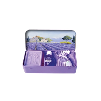 Lavendelseife &amp; Säckchen mit Lavendelblüten