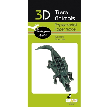 3D Papiermodell Krokodil
