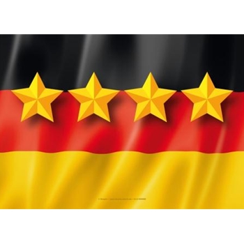 Deutschland Flagge 4 Sterne Sticker