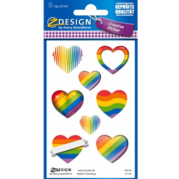 Regenbogen Herz - Pride Stickers