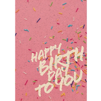 Happy birthday - Fresh &amp; Trendy Graspapier-Doppelkarte